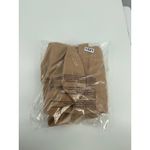 Tan Double Breasted Hooded Trench Coat Belted Casual Outerwear Size L Size L Photo 3