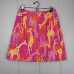Lilly Pulitzer Lily Pulitzer Reversible Wrap Mini Skirt Giraffe Wildlife Animal Floral Print Photo 4