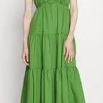 Abercrombie & Fitch Ruffle Sleeve Tiered Poplin Maxi Dress Photo 0