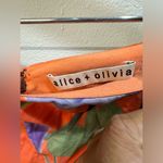 Alice + Olivia Athena Wide Leg Pant in Floral Palm Coral Size 6 Small Photo 7