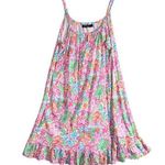 Ralph Lauren Lauren Womens Pink New Spring Ruffle Hem Summer Dress Gown Sz L Photo 0