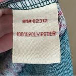 Aryeh Teal Retro Floral Knit Sweater Dress Small Colorful #festival Photo 7