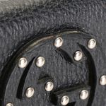Gucci  STUDDED INTERLOCKING GG BLACK CANVAS & LEATHER CONTINENTAL WALLET Photo 4