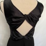 Y2K Shani CutOut Twist Satin Dress Sz 4 Holiday Glam Party Bow Mob Wife Black Photo 13