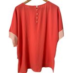 Vince Camuto NWT  High Low Coral Button Back Blouse Size Medium Photo 2