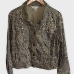 Christopher & Banks  pattern button up jacket Photo 0