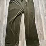 Calvin Klein Size 1X Velour Olive Green Pants with Adjustable Waist, waist is 19, with Stretch to 25,inseam is 29 Photo 4