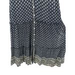 Faherty Orinda Maxi Dress M Blue Boho Tiered Cottagecore Festival Button Front Photo 6