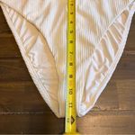 Good American  Ribbed Cream White Bikini Bottom High Waisted 6 Swimsuit Photo 1