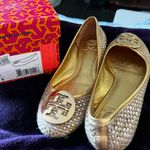 Tory Burch Reva Gold Ballerina Flats Photo 0