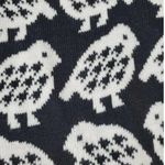 Charter Club  Reversible Scarf Black White Houndstooth Bird Photo 2