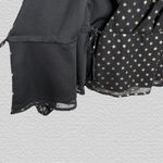 Banana Republic Y2K  Metallic Dot Wrap Blouse Black Top- Sz. Medium Coquette Girl Photo 10