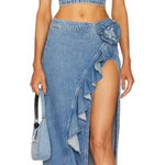 Lovers + Friends Marsella Rosette Maxi Skirt AND Rosalie Halter Top Set- Small Photo 0