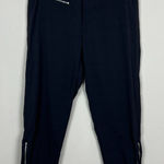 Athleta  Pants Womens 10 Black Mod Trekkie Crop Zip Ankle Nylon Stretch‎ Ripstop Photo 0