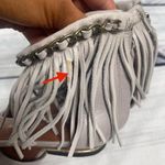 Rebecca Minkoff Faith Fringe Ankle Strap Pointy Shoes Women's Sz 6 M gray Photo 4
