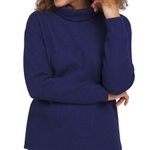 Lands' End New Women's Long Sleeve Waffle Funnel Neck Top Navy Plus 2X Blue Photo 0