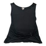 Armani Collezioni Armani black stretch sleeveless top, ladies 10 gathered drape belt detail knit Photo 0