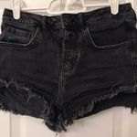 Forever 21 Black Distressed Denim Shorts Photo 0