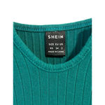 SheIn Tank Top Romper Womens Size XS Emerald Floral Ribbed Jumpsuit Shorts NWT Photo 3