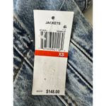 BLANKNYC Women's XS Denim Jacket Collarless Button Front Blue Jean Photo 9