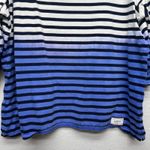 Talbots  Striped Hombre Top Womens 2X Breathable 100% Cotton Stretch 3/4 Sleeve Photo 3
