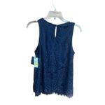 Iz Byer  Sleeveless Lace Blouse Navy Sz M NWT Photo 1