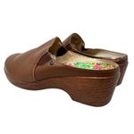 Alegria Sereniti Clog Shoes Wedge Leather Cognac Tan Brown Size 38 US 8 8.5 Photo 10