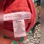 Bandolino LINEN CROP JACKET w Floral Red and Yellow Scarf, Sz 20 plus Size Photo 1