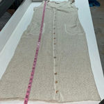 Johnny Was neutral crochet button up duster cardigan pockets linen cotton blend Photo 5