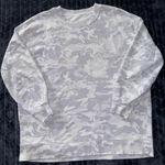 Lululemon Women's Camo Lavender White Sweatshirt Lounge Pullover Top Sz 8 Photo 0