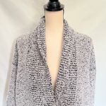 Vtg Y2K Side Effects Marled Cardigan Womens Sweater Sz M Chunky Knit Grandpa Black Size L Photo 1