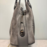 Coach  32988 Edie 42 Gray Buffalo Leather Suede Hobo Shoulder Bag Photo 2