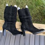 Franco Sarto EMA Women Black Suede/Leather Mid Calf Boots Sz 9.5 Photo 9