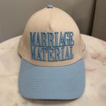 Anthropologie Marriage Material Blue White Trucker Cap Hat BrideMerch Photo 2