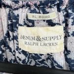 Ralph Lauren Denim & Supply Blouse Navy Long Sleeve Tassel Paisley Bohemian XS Blue Photo 3