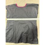 Womens Black Embroidered Mexican Tunic Top Short Sleeve Floral Blouse Festival Size L Photo 1