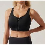 Athleta Advance Zip Front Bra Size 34C Black Photo 0