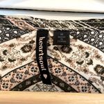 Heart soul Bandana Print Scarf Cut Sleeveless Cream Tan Pink Black Tank M Medium Photo 4