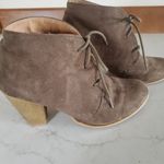 Maurice's  Chunky Heel Brown Suede Ankle Booties Size 8.5 Photo 0