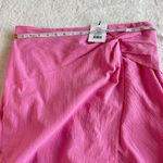 Showpo NEW  Kiandra Wrap Mini Skirt Womens Sz 10 Pink Knot Detail‎ Side Zip Lined Photo 5