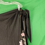 Vintage Malihini Hawaii Black Floral Hawaiian Sarong‎ Wrap Maxi Skirt 1 Large XL Photo 2