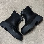 Arizona Jeans Arizona Black Xander Front Zipper Chunky Motorcycle Boots Size 8 Photo 1