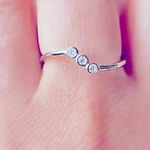 Boutique Sparkling Moissanite‎ Diamond Ring | 14k White Gold Plated Sterling Silver Photo 5