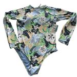 Roxy NWT Women's Long Sleeve Swimsuit One Piece Rashguard Floral XL, $100 Photo 5