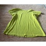 Nine West  Jeans Yellow Flutter Sleeve Top Women’s XL 100% Cotton Photo 6