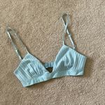 Princess Polly  blue ribbed triangle bralette Photo 0