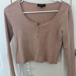 Topshop Light pink tight, unique button up long sleeve Photo 0