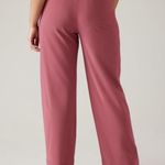 Athleta NEW Brooklyn high rise wide leg jogger pants berry pink 10 Photo 1