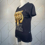Chaser Easy Tiger Graphic Tee in Charcoal Gray Photo 4