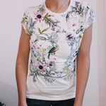 Ted Baker White Top with Colorful Floral Design Photo 8